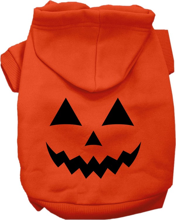 Pumpkin Face Him Costume Screen Print Dog Hoodie Orange Size 4X